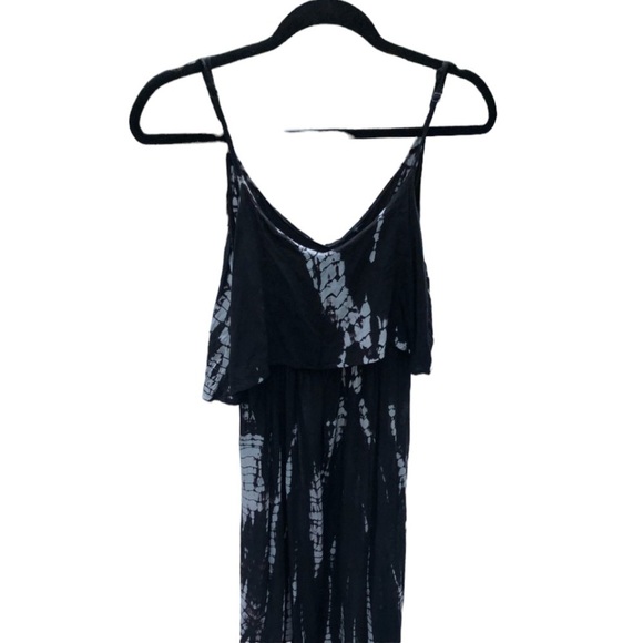 Mossimo Supply Co  size large black tie dye sun dress Maxi V-neck - Picture 1 of 7